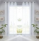 Gardine Ösen Schal Vorhang POMPEI Relief Stickerei Transparent Raffhalter 10000178 Stern Weiß 2er-Pack HxB 225x140 cm Gardinenschal 10000178stern_weiss-2_b12d9ea2-a658-45ae-a834-c9580a89e4c7 | gerdinenbox.com