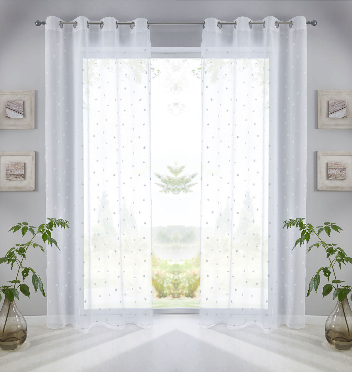 Gardine Ösen Schal Vorhang POMPEI Relief Stickerei Transparent Raffhalter 10000178 Stern Weiß 2er-Pack HxB 225x140 cm Gardinenschal 10000178stern_weiss-2_b12d9ea2-a658-45ae-a834-c9580a89e4c7 | gerdinenbox.com