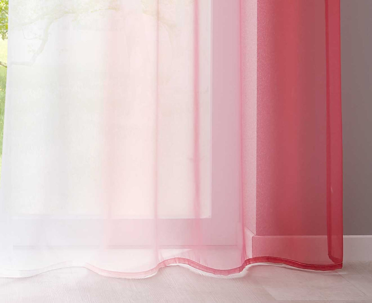 2er Pack Gardinen Vertikal Farbverlauf Druck Transparent »Modena« mit Ösen und Raffhalter, Vorhang, Dekoschal 10000183 Gardinen Set 10000183_rosa_1_b518ea4f-e747-4eda-af40-4d4a3e8b6303 | gerdinenbox.com