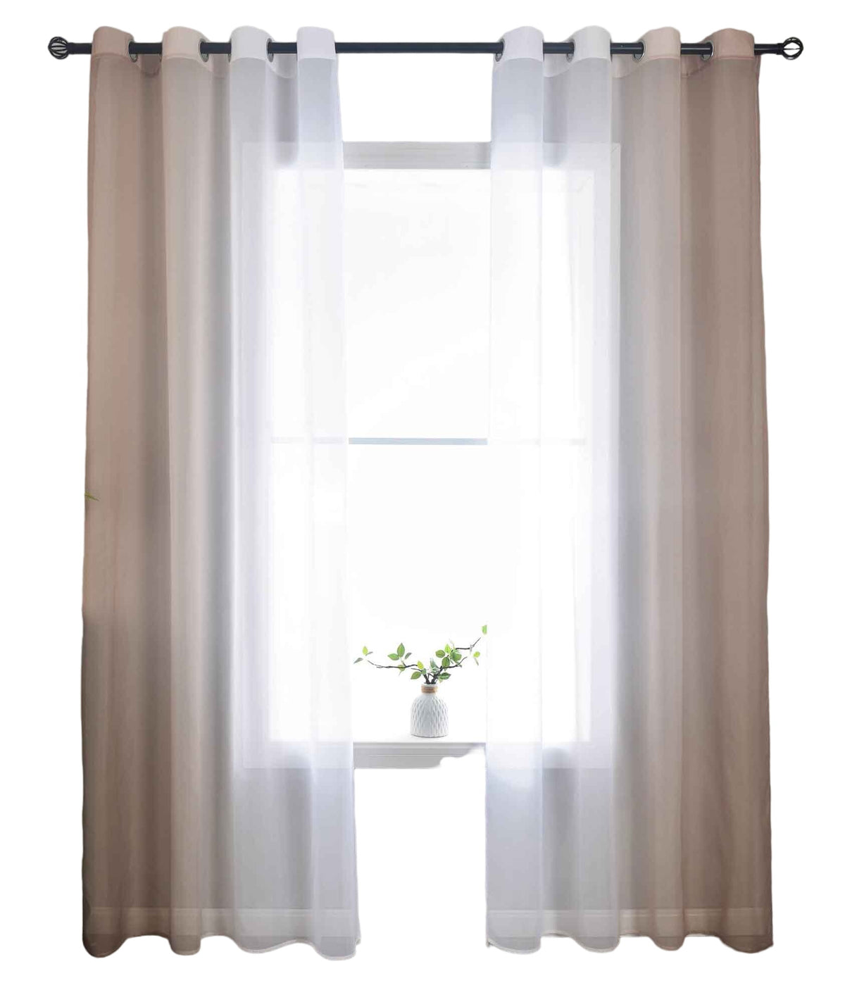 2er Pack Gardinen Vertikal Farbverlauf Druck Transparent »Modena« mit Ösen und Raffhalter, Vorhang, Dekoschal 10000183 Gardinen Set 10000183brauntoene-crop_73f65897-7b8a-40ac-a869-9dc8b91aeccc | gerdinenbox.com