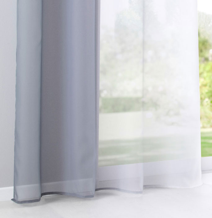 2er Pack Gardinen Vertikal Farbverlauf Druck Transparent »Modena« mit Ösen und Raffhalter, Vorhang, Dekoschal 10000183 Gardinen Set 10000183grau_d1_5ef945ac-9e5e-497c-ac8c-3b81f5aaf4e2 | gerdinenbox.com