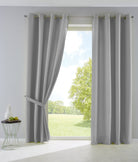 2er Set Vorhänge Blickdicht Gardinen Matt Lichtdurchlässig »PALERMO« mit Ösen und Raffhalter Dekoschal 10000265-2 Grau HxB 245x140 cm Vorhang Set 10000265-2grau_df96081c-fb4e-436a-a4a6-9a05ebd526ad | gerdinenbox.com