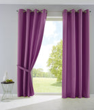 2er Set Vorhänge Blickdicht Gardinen Matt Lichtdurchlässig »PALERMO« mit Ösen und Raffhalter Dekoschal 10000265-2 Lila HxB 225x140 cm Vorhang Set 10000265-2lila_d92bfd00-02ab-46f9-b706-f5445102a549 | gerdinenbox.com