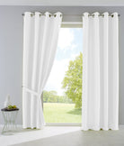 2er Set Vorhänge Blickdicht Gardinen Matt Lichtdurchlässig »PALERMO« mit Ösen und Raffhalter Dekoschal 10000265-2 Weiß HxB 175x140 cm Vorhang Set 10000265-2weiss_4a89f6e4-fa8f-44e5-82ad-7c81792d7d56 | gerdinenbox.com