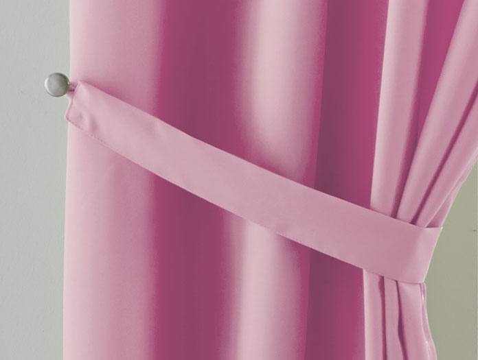 2er Set Vorhänge Blickdicht Gardinen Matt Lichtdurchlässig »PALERMO« mit Ösen und Raffhalter Dekoschal 10000265-2 Vorhang Set 10000265_rosa | gerdinenbox.com