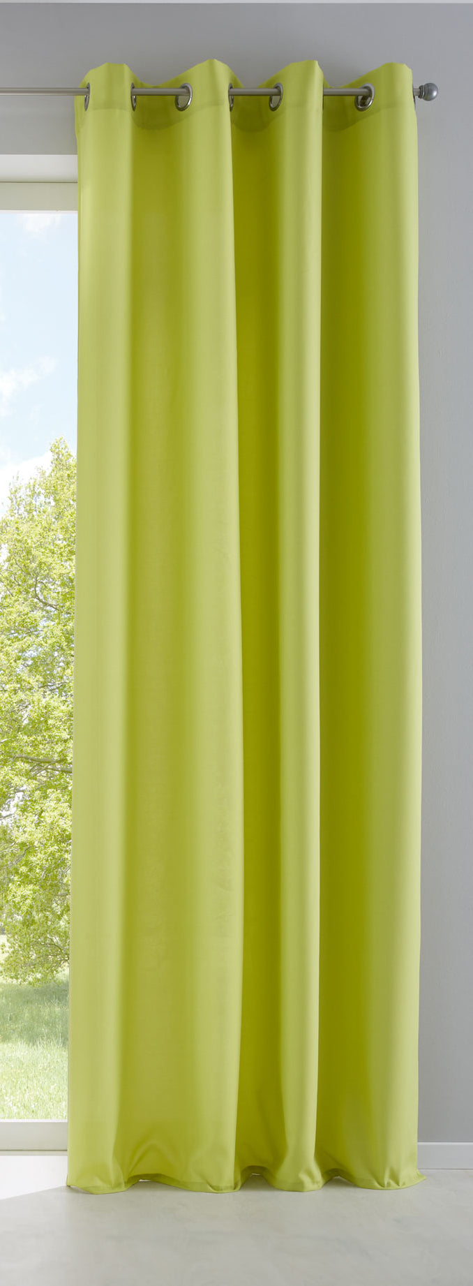 Vorhang Blickdicht Gardine Matt Lichtdurchlässig »PALERMO« mit Ösen und Raffhalter Dekoschal 10000265 Limette HxB 175x140 cm Vorhang 10000265limette_b1f61e60-94c5-4e65-96f3-843506dd6006 | gerdinenbox.com