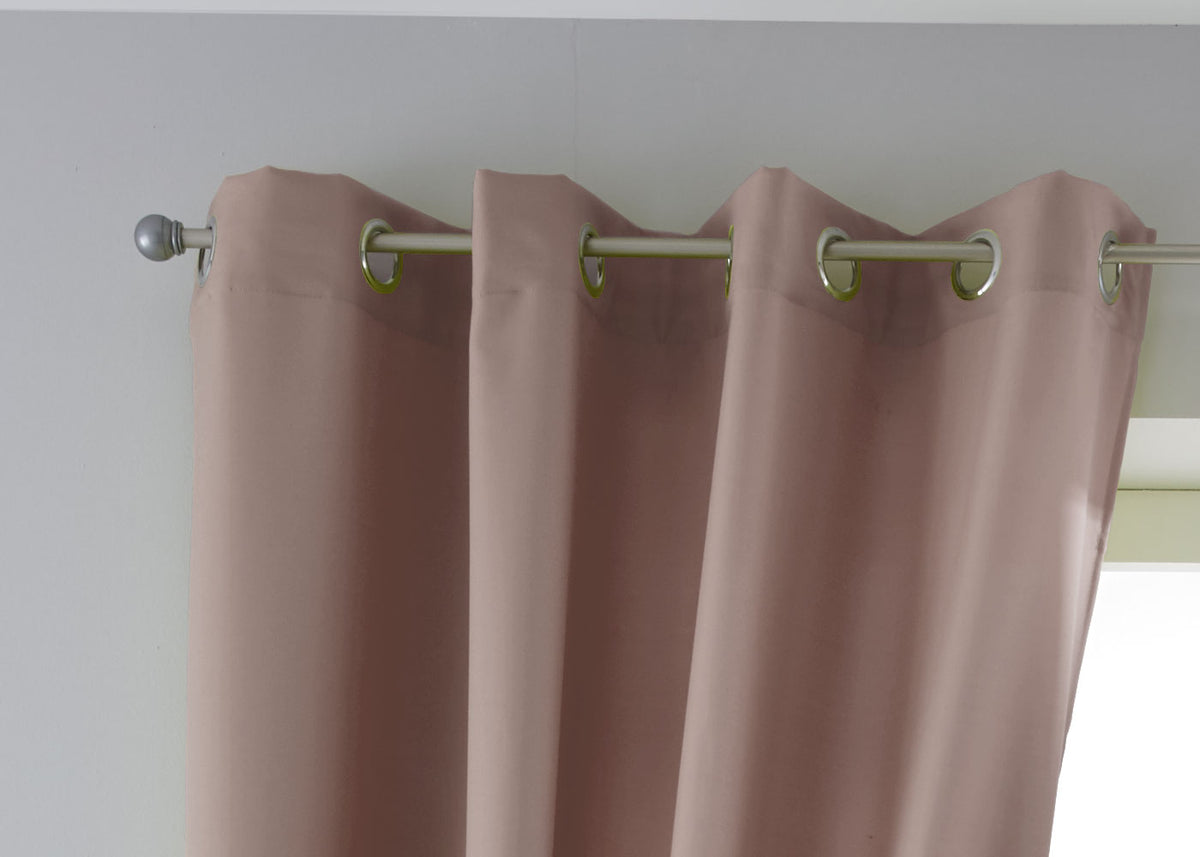 2er Set Vorhänge Blickdicht Gardinen Matt Lichtdurchlässig »PALERMO« mit Ösen und Raffhalter Dekoschal 10000265-2 Vorhang Set 10000265oesen_taupe | gerdinenbox.com