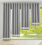Vorhang Blickdicht Gardine Matt Lichtdurchlässig »PALERMO« mit Ösen und Raffhalter Dekoschal 10000265 Vorhang 10000265size_grau_8ea71bd5-6ad4-4956-9b65-168a43cb69ca | gerdinenbox.com
