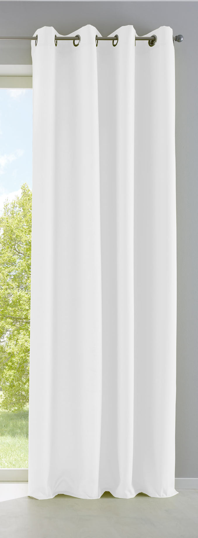 Vorhang Blickdicht Gardine Matt Lichtdurchlässig »PALERMO« mit Ösen und Raffhalter Dekoschal 10000265 Weiß HxB 225x140 cm Vorhang 10000265weiss_b74d5d68-9bfd-4bdb-a6ec-24d7530f75bc | gerdinenbox.com
