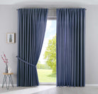 2er Set Vorhänge Verdeckte Schlaufen Cationic »JENA« Blickdicht Leinen Optik Gardinen Meliert Gardinenband mit Raffhalter 2019037-2 Saphir Blau HxB 250x300 cm Vorhang Set 2019037-2saphir_blau-breit | gerdinenbox.com