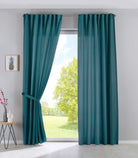 2er Set Vorhänge Verdeckte Schlaufen Cationic »JENA« Blickdicht Leinen Optik Gardinen Meliert Gardinenband mit Raffhalter 2019037-2 Smaragd Grün HxB 225x140 cm Vorhang Set 2019037-2smaragd_gruen_f93d72ba-fa64-46a8-80fe-b14de7806d7d | gerdinenbox.com
