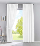 2er Set Vorhänge Verdeckte Schlaufen Cationic »JENA« Blickdicht Leinen Optik Gardinen Meliert Gardinenband mit Raffhalter 2019037-2 Weiß HxB 145x140 cm Vorhang Set 2019037-2weiss_3ddd4ba5-45b6-4b8b-8414-807330398097 | gerdinenbox.com