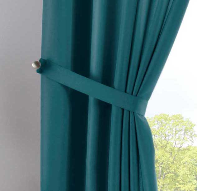 2er Set Vorhänge Verdeckte Schlaufen Cationic »JENA« Blickdicht Leinen Optik Gardinen Meliert Gardinenband mit Raffhalter 2019037-2 Vorhang Set 2019037_03_gruen_raff | gerdinenbox.com