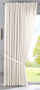 Vorhang Verdeckte Schlaufen Cationic »JENA« Blickdicht Leinen Optik Gardine Meliert Gardinenband mit Raffhalter 2019037 Vorhang 2019037_doppel_v2_creme_03ed79f0-2652-4da0-9760-328bf231b7a0 | gerdinenbox.com