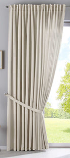 Vorhang Verdeckte Schlaufen Cationic »JENA« Blickdicht Leinen Optik Gardine Meliert Gardinenband mit Raffhalter 2019037 Vorhang 2019037_doppel_v2_sand_a10b58a5-6877-4b2d-9f98-e4283167569c | gerdinenbox.com