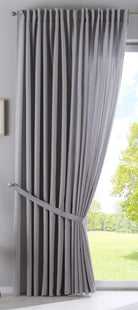 Vorhang Verdeckte Schlaufen Cationic »JENA« Blickdicht Leinen Optik Gardine Meliert Gardinenband mit Raffhalter 2019037 Vorhang 2019037_doppel_v2_silber_dd8b5039-7658-4ff9-bdf2-77f43b2b349e | gerdinenbox.com