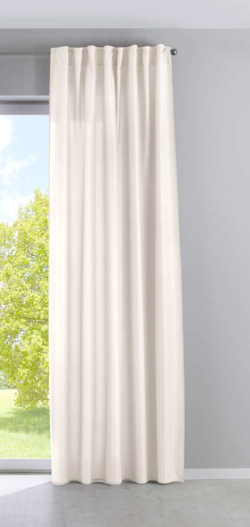 Vorhang Verdeckte Schlaufen Cationic »JENA« Blickdicht Leinen Optik Gardine Meliert Gardinenband mit Raffhalter 2019037 Vorhang 2019037creme-gerade_58b6899c-801c-46ba-93b6-45cc378c7d43 | gerdinenbox.com