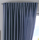 Vorhang Verdeckte Schlaufen Cationic »JENA« Blickdicht Leinen Optik Gardine Meliert Gardinenband mit Raffhalter 2019037 Saphir Blau HxB 250x300 cm Vorhang 2019037saphir_blau-breit | gerdinenbox.com