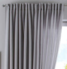 Vorhang Verdeckte Schlaufen Cationic »JENA« Blickdicht Leinen Optik Gardine Meliert Gardinenband mit Raffhalter 2019037 Silber HxB 250x300 cm Vorhang 2019037silber-breit | gerdinenbox.com