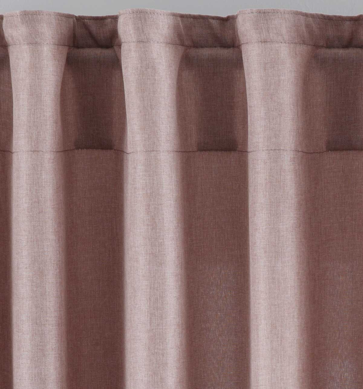 2er Set Vorhänge Verdeckte Schlaufen Cationic »JENA« Blickdicht Leinen Optik Gardinen Meliert Gardinenband mit Raffhalter 2019037-2 Vorhang Set 2019037taupe-st | gerdinenbox.com