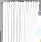 Vorhang Verdeckte Schlaufen Cationic »JENA« Blickdicht Leinen Optik Gardine Meliert Gardinenband mit Raffhalter 2019037 Weiß HxB 250x300 cm Vorhang 2019037weiss-breit | gerdinenbox.com