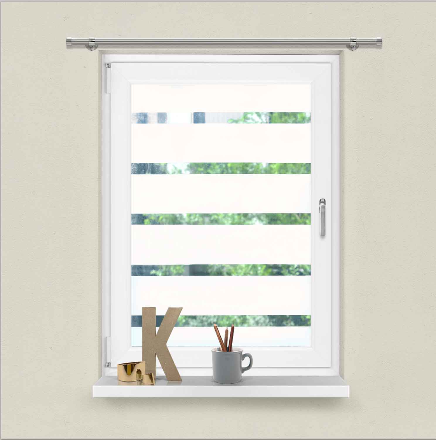 Fensterfolie selbsthaftend Sichtschutzfolie Anti-UV statische Haftung Folie selbstklebend 201916000 Streifen 10 cm 67x200 cm Folien 201916000streifen_10_cm_aafb75b6-4b29-4f1c-a74e-bc5585115ec0 | gerdinenbox.com