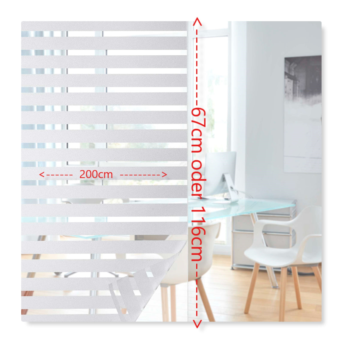 Fensterfolie selbsthaftend Sichtschutzfolie Anti-UV statische Haftung Folie selbstklebend 201916000 Folien 20191600_25mm_streifen_richtung_83db7a5f-0254-487c-a80e-aef10e4626c2 | gerdinenbox.com