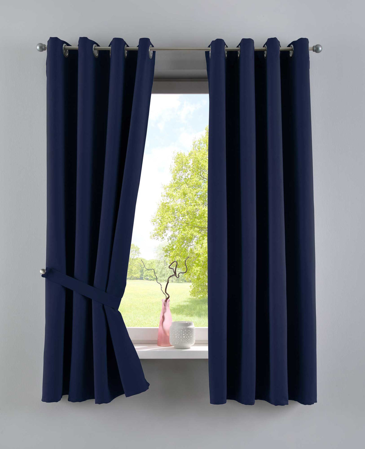 Vorhänge Blickdicht »NewYork« 2er-Pack Thermo-Gardinen Verdunkelungsvorhang Blackout Ösen schalldämmend UV-Schutz Raffhalter 201920600-2 Blau HxB 160x140 cm Vorhang Set 201920600-2blau-160 | gerdinenbox.com