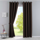 Vorhänge Blickdicht »NewYork« 2er-Pack Thermo-Gardinen Verdunkelungsvorhang Blackout Ösen schalldämmend UV-Schutz Raffhalter 201920600-2 Braun HxB 225x140 cm Vorhang Set 201920600-2braun_bcda40d8-89fe-4681-9152-82853b89197e | gerdinenbox.com