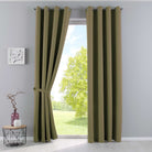 Vorhänge Blickdicht »NewYork« 2er-Pack Thermo-Gardinen Verdunkelungsvorhang Blackout Ösen schalldämmend UV-Schutz Raffhalter 201920600-2 Oliv HxB 245x140 cm Vorhang Set 201920600-2oliv | gerdinenbox.com
