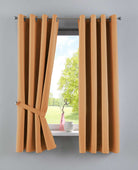 Vorhänge Blickdicht »NewYork« 2er-Pack Thermo-Gardinen Verdunkelungsvorhang Blackout Ösen schalldämmend UV-Schutz Raffhalter 201920600-2 Orange HxB 160x140 cm Vorhang Set 201920600-2orange-160 | gerdinenbox.com