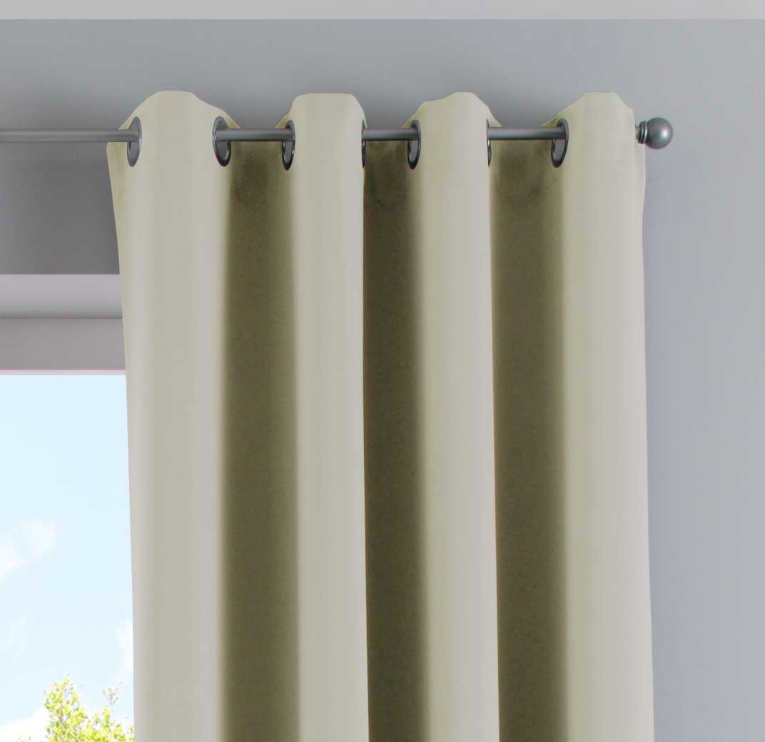 Vorhang Blickdicht »NewYork« 1er-Pack Thermo-Gardine Verdunkelungsvorhang Blackout Ösen schalldämmend UV-Schutz Raffhalter 201920600 Vorhang 201920600_beige_4-saalbei | gerdinenbox.com