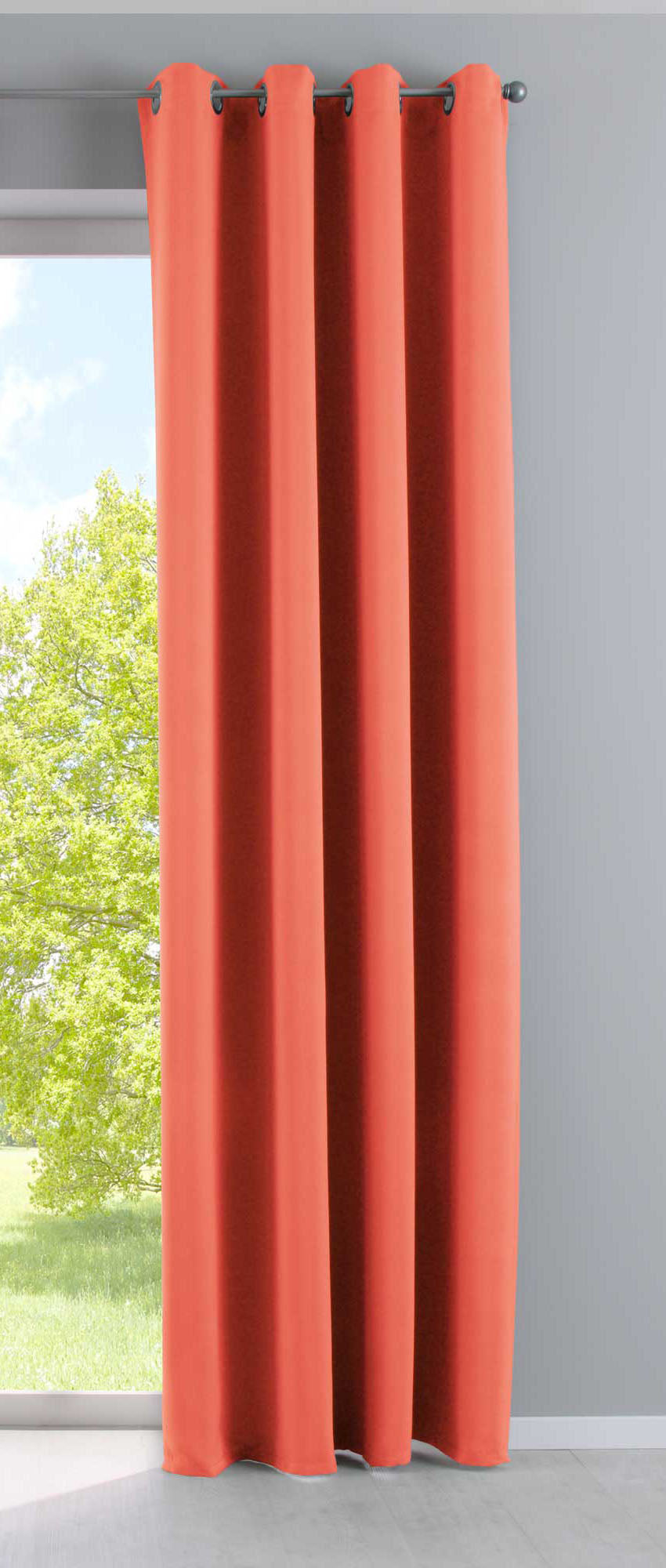 Vorhang Blickdicht »NewYork« 1er-Pack Thermo-Gardine Verdunkelungsvorhang Blackout Ösen schalldämmend UV-Schutz Raffhalter 201920600 Coralle HxB 245x140 cm Vorhang 201920600coralle_1110241c-7276-4f70-8ea0-03dfdde082ea | gerdinenbox.com
