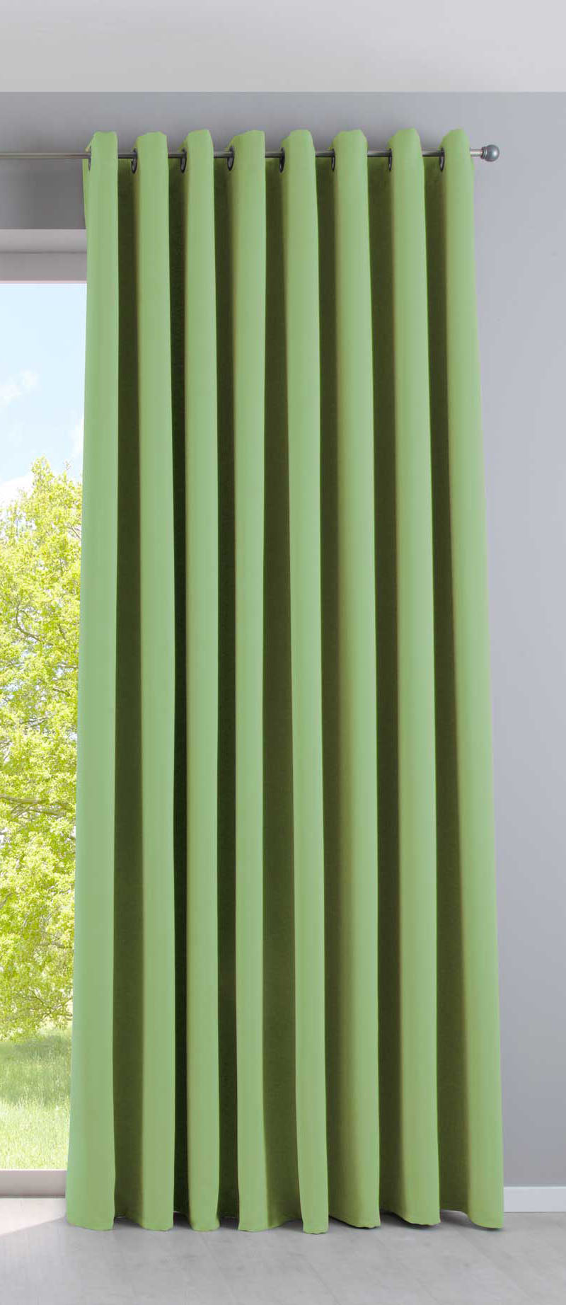 Vorhang Blickdicht »NewYork« 1er-Pack Thermo-Gardine Verdunkelungsvorhang Blackout Ösen schalldämmend UV-Schutz Raffhalter 201920600 Grün HxB 245x295 cm Vorhang 201920600gruen-295 | gerdinenbox.com
