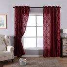 Vorhang Wildseide Optik blickdicht Flockfasern Deko gemustert, blickdicht mit verdecktem Schlaufenband 20200-20210 Bordeaux Florentiner 2er Set HxB 245x140 cm Vorhang 20200-20210bordeaux_florentiner-2er | gerdinenbox.com