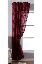 Vorhang Wildseide Optik blickdicht Flockfasern Deko gemustert, blickdicht mit verdecktem Schlaufenband 20200-20210 Bordeaux Florentiner 1er Set HxB 245x140 cm Vorhang 20200-20210bordeaux_florentiner | gerdinenbox.com