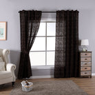 Vorhang Wildseide Optik blickdicht Flockfasern Deko gemustert, blickdicht mit verdecktem Schlaufenband 20200-20210 Braun Barock 2er Set HxB 245x140 cm Vorhang 20200-20210braun_barock-2er | gerdinenbox.com