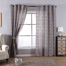 Vorhang Wildseide Optik blickdicht Flockfasern Deko gemustert, blickdicht mit verdecktem Schlaufenband 20200-20210 Grau Barock 2er Set HxB 245x140 cm Vorhang 20200-20210grau_barock-2er | gerdinenbox.com