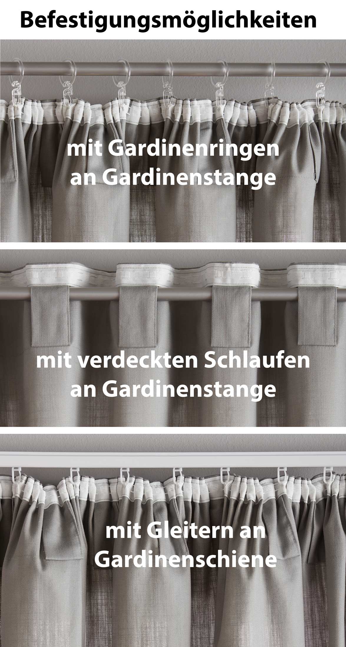 2er Set Bio Organic Vorhänge »Bremen« Reine Bio Baumwolle Blickdicht Gardinen Verdeckte Schlaufen Gardinenband Pflegeleicht 202088 Vorhang Set 2020086-befestigung_14_4 | gerdinenbox.com