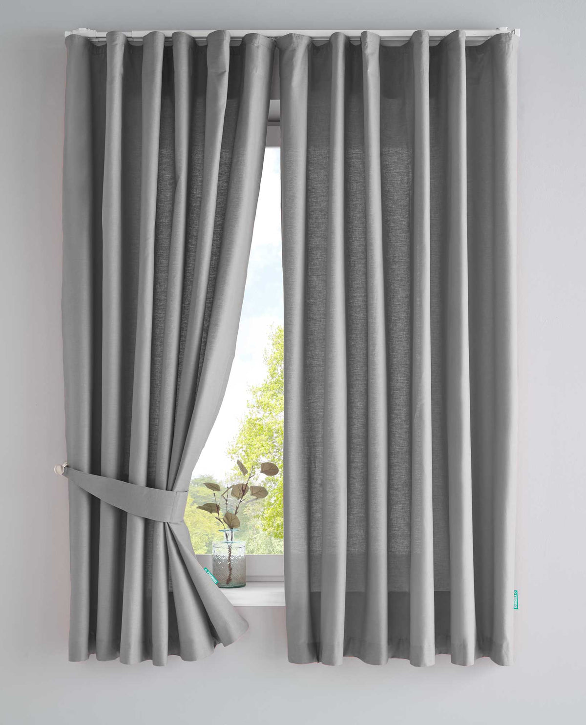 2er Set Bio Organic Vorhänge »Bremen« Reine Bio Baumwolle Blickdicht Gardinen Verdeckte Schlaufen Gardinenband Pflegeleicht 202088 Grau HxB 160x145 cm Vorhang Set 202088grau-160 | gerdinenbox.com