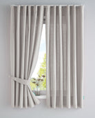 2er Set Bio Organic Vorhänge »Bremen« Reine Bio Baumwolle Blickdicht Gardinen Verdeckte Schlaufen Gardinenband Pflegeleicht 202088 Stein HxB 160x145 cm Vorhang Set 202088stein-160 | gerdinenbox.com