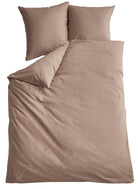 Bettwäsche Set Microsatin »Berlin« Kissenbezug Bettbezug Reißverschluss Hautfreundlich 202090 Taupe BxL 220x240 cm Bettwäsche 202090taupe-220x240 | gerdinenbox.com