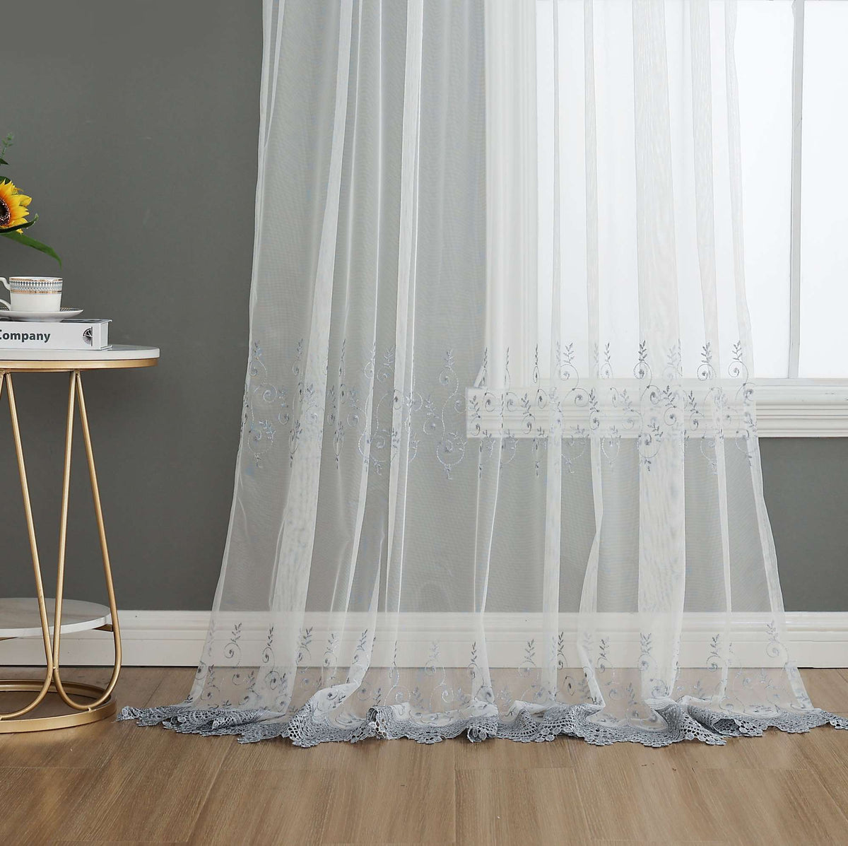 Gardine Raschel Stickerei Design »Florenz« Multiband für Gardinenschiene und Gardinenstange Elegante Fensterdekoration 2023200 12 Gardinenschal 202320012 | gerdinenbox.com