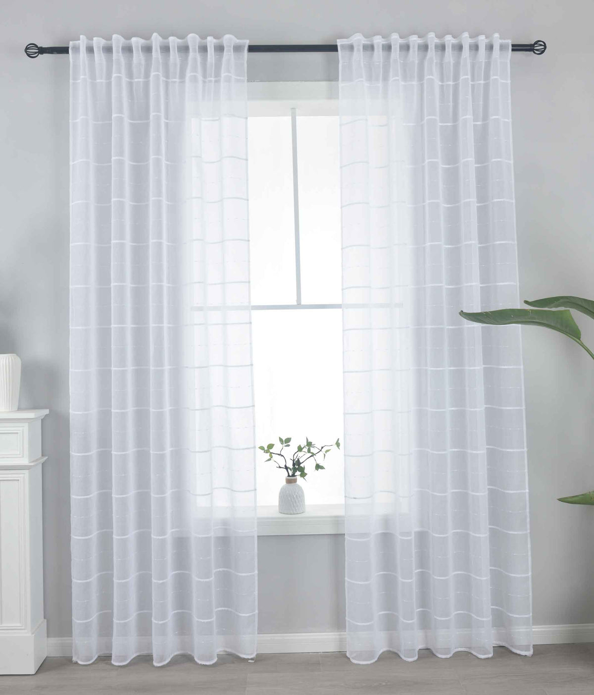 2er Set Gardine »VALENCIA« Multiband Aufhängung Scherli Transparent Leinen-Optik 2023400-408S-2 Natur Classic Gardinen Set 2023400-408S-2natur_classic | gerdinenbox.com