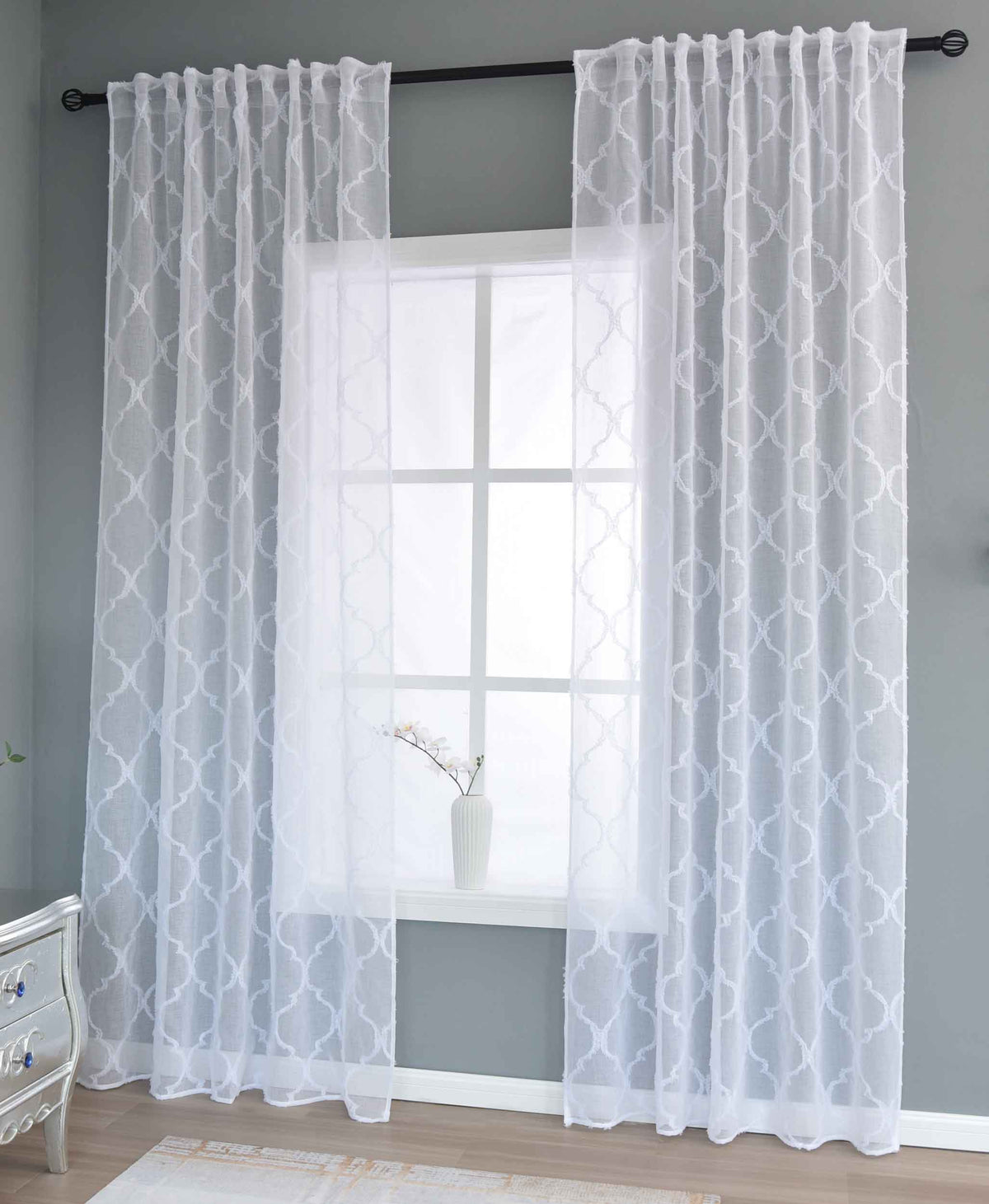 2er Set Gardine »VALENCIA« Multiband Aufhängung Scherli Transparent Leinen-Optik 2023400-408S-2 Natur Lacework Gardinen Set 2023400-408S-2natur_lacework | gerdinenbox.com