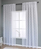 2er Set Gardine »VALENCIA« Multiband Aufhängung Scherli Transparent Leinen-Optik 2023400-408S-2 Natur Snowflakes Gardinen Set 2023400-408S-2natur_snowflakes | gerdinenbox.com