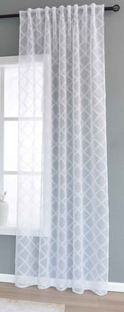 Gardine »VALENCIA« Multiband Aufhängung Scherli Transparent Leinen-Optik 2023400-408S Natur Diamond Gardinenschal 2023400-408Snatur_diamond | gerdinenbox.com