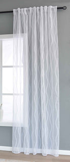 Gardine »VALENCIA« Multiband Aufhängung Scherli Transparent Leinen-Optik 2023400-408S Natur Waves Gardinenschal 2023400-408Snatur_waves | gerdinenbox.com