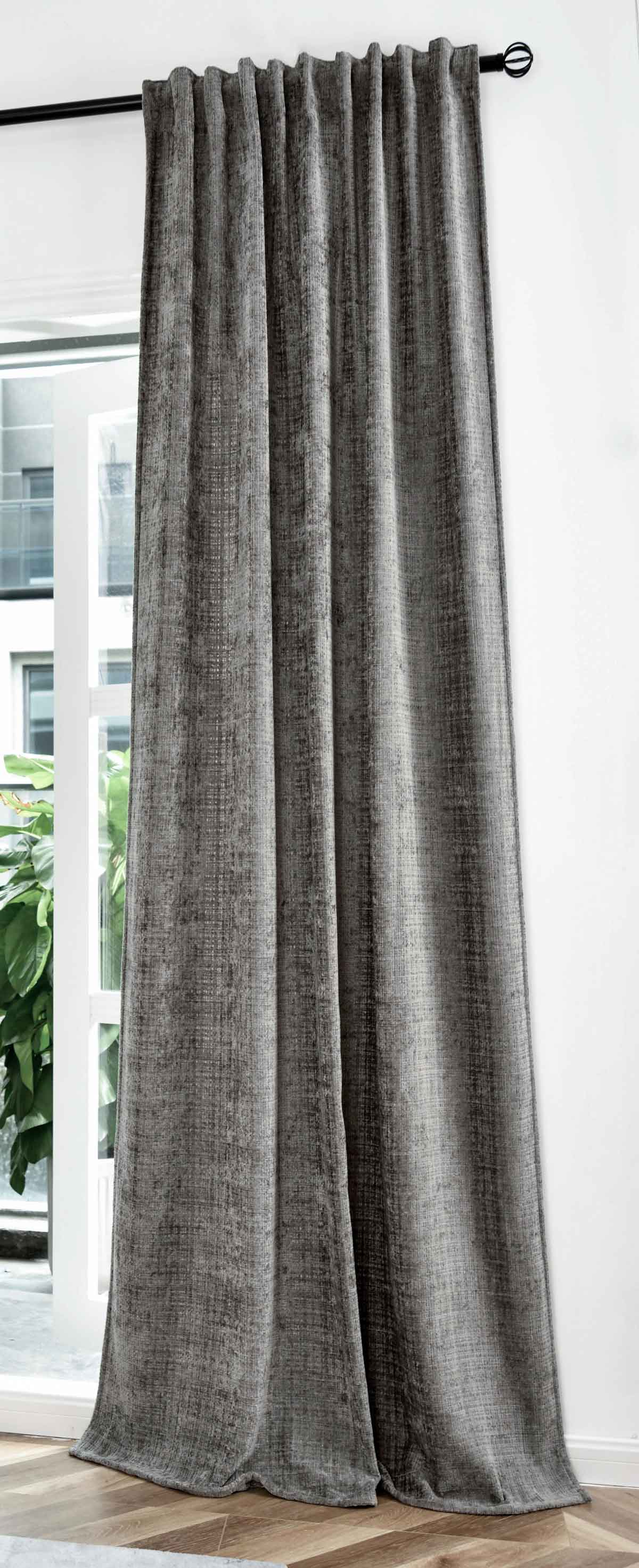 Vorhang Chenille Jacquard »RIGA« mit Multiband-Aufhängung Luxuriöser Stil für Ihr Zuhause 2023500 Grau Vorhang 2023500grau | gerdinenbox.com