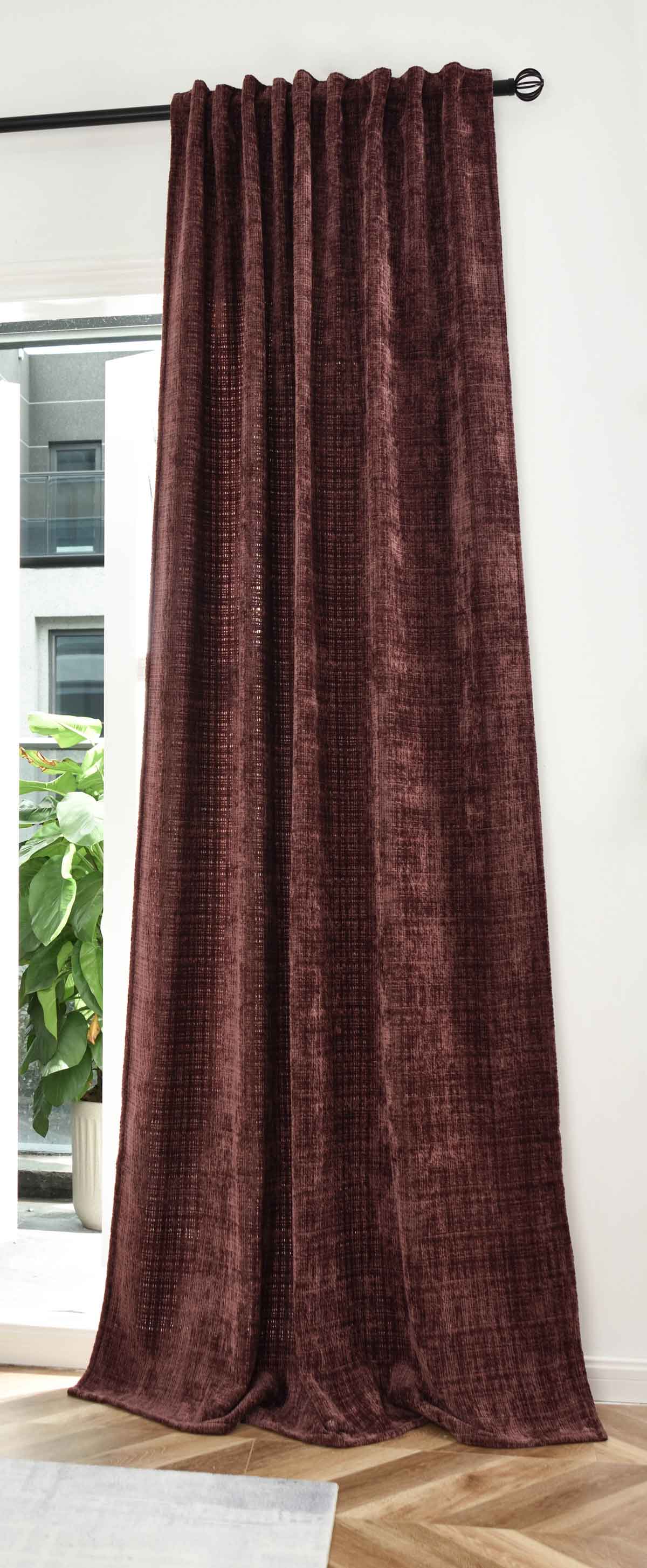 Vorhang Chenille Jacquard »RIGA« mit Multiband-Aufhängung Luxuriöser Stil für Ihr Zuhause 2023500 Himbeere Vorhang 2023500himbeere | gerdinenbox.com